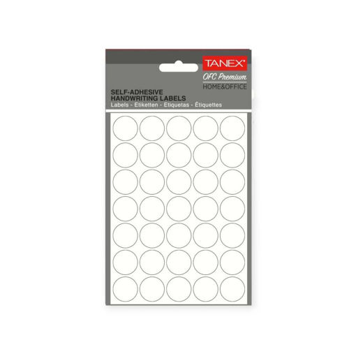 Picture of SELF-ADHESIVE LABELS WHITE CIRCLES 19MM 10 SHEETS